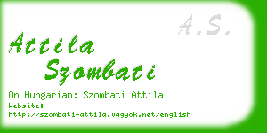 attila szombati business card